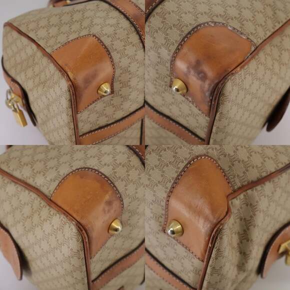 CELINE Macadam Canvas Hand Bag Beige - Picture 10 of 13